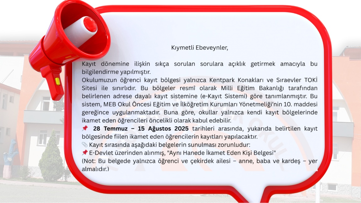 Kayıt Dönemi Açıklaması